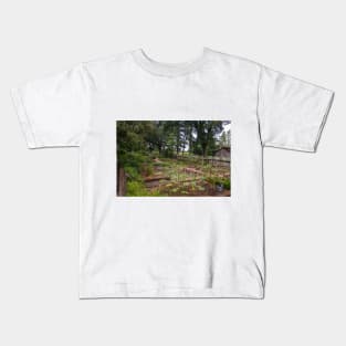 Peaceful Garden Plantation Setting with Plants and Vegetables Kids T-Shirt